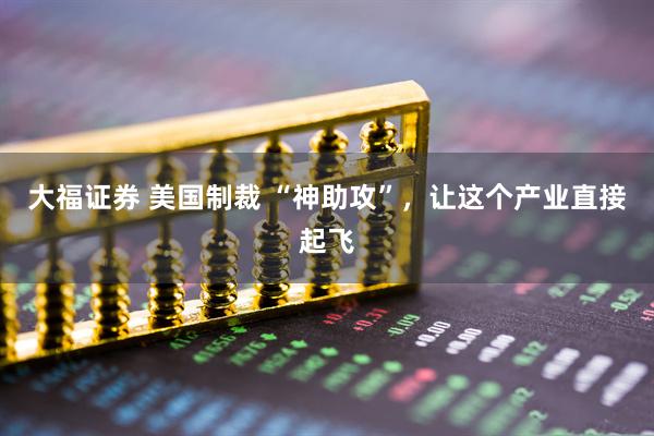 大福证券 美国制裁 “神助攻”，让这个产业直接起飞