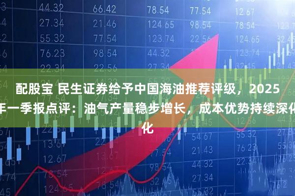 配股宝 民生证券给予中国海油推荐评级，2025年一季报点评：油气产量稳步增长，成本优势持续深化
